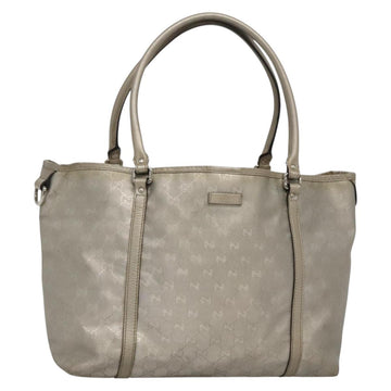 GUCCI GG implementation Tote Bag Silver 197953 Auth 134533