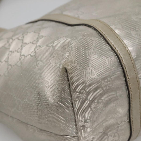 GUCCI GG implementation Tote Bag Silver 197953 Auth 134533