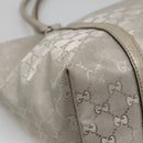 GUCCI GG implementation Tote Bag Silver 197953 Auth 134533-13