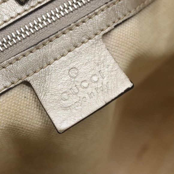GUCCI GG implementation Tote Bag Silver 197953 Auth 134533