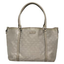 GUCCI GG implementation Tote Bag Silver 197953 Auth 134533-2