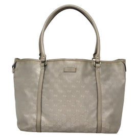 GUCCI GG implementation Tote Bag Silver 197953 Auth 134533 - 0