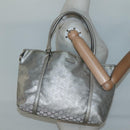 GUCCI GG implementation Tote Bag Silver 197953 Auth 134533-20