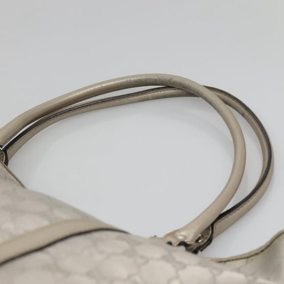 GUCCI GG implementation Tote Bag Silver 197953 Auth 134533