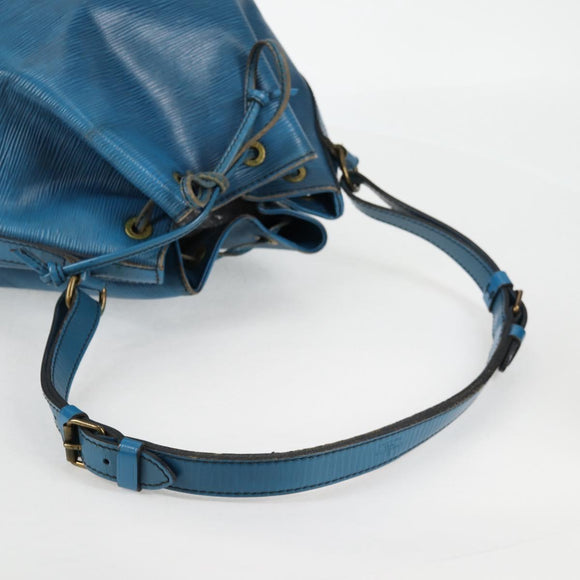 LOUIS VUITTON Epi Petit Noe Shoulder Bag Blue M44105 LV Auth 134536