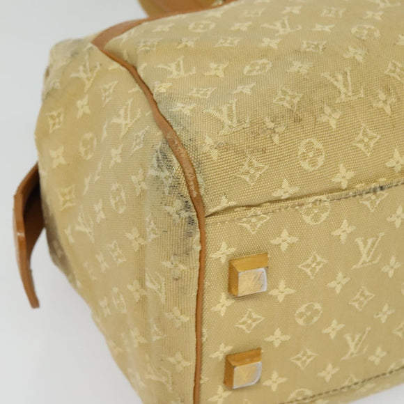 LOUIS VUITTON Monogram Mini Josephine GM Hand Bag Beige M92310 LV Auth 134543