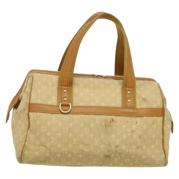 LOUIS VUITTON Monogram Mini Josephine GM Hand Bag Beige M92310 LV Auth 134543