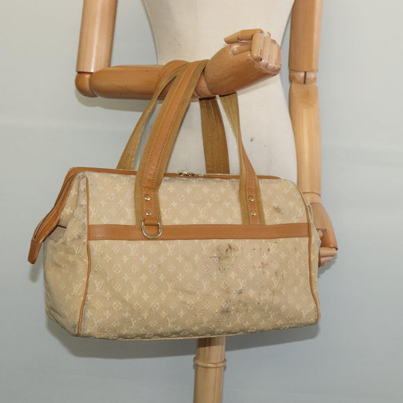 LOUIS VUITTON Monogram Mini Josephine GM Hand Bag Beige M92310 LV Auth 134543