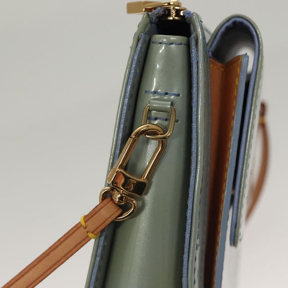 LOUIS VUITTON Monogram Vernis Motto Pouch Lavande M91224 LV Auth 134548