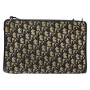 Christian Dior Trotter Canvas Shoulder Bag Navy Gold Auth 134568-3