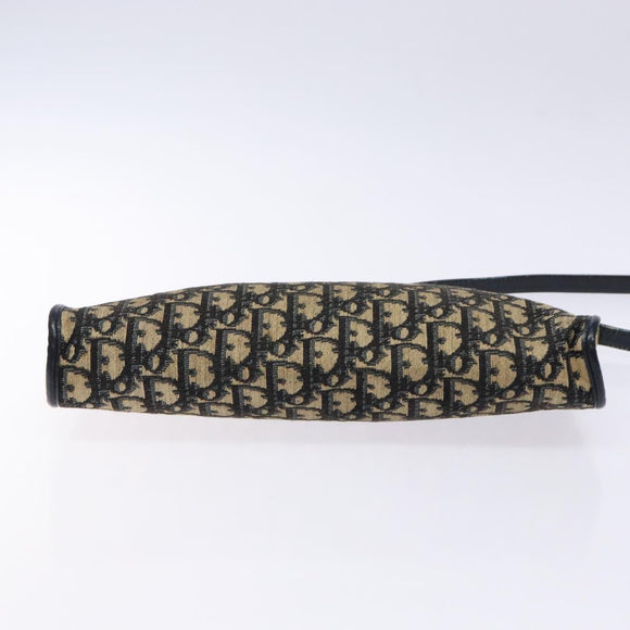Christian Dior Trotter Canvas Umhängetasche Marine Gold Auth 134568