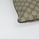 GUCCI GG Supreme Shoulder Bag PVC Leather Beige Silver 141198 Auth 134571-9