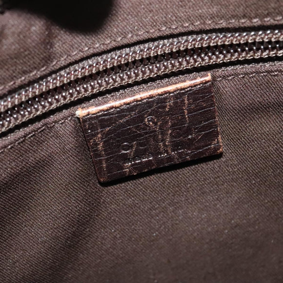 GUCCI GG Supreme Shoulder Bag PVC Leather Beige Silver 141198 Auth 134571