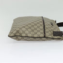 GUCCI GG Supreme Shoulder Bag PVC Leather Beige Silver 141198 Auth 134571-4