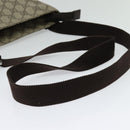 GUCCI GG Supreme Shoulder Bag PVC Leather Beige Silver 141198 Auth 134571-7