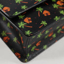 PRADA Shoulder Bag Leather Black Gold Auth 134572V-8