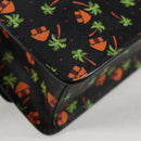 PRADA Shoulder Bag Leather Black Gold Auth 134572V-16