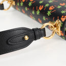 PRADA Shoulder Bag Leather Black Gold Auth 134572V-9