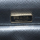 PRADA Shoulder Bag Leather Black Gold Auth 134572V-20