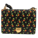 PRADA Shoulder Bag Leather Black Gold Auth 134572V-13