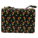 PRADA Shoulder Bag Leather Black Gold Auth 134572V-2