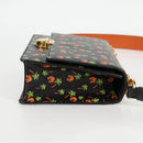 PRADA Shoulder Bag Leather Black Gold Auth 134572V-4