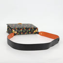 PRADA Shoulder Bag Leather Black Gold Auth 134572V-7