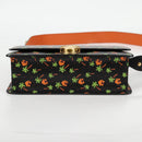 PRADA Shoulder Bag Leather Black Gold Auth 134572V-5