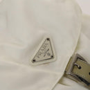 PRADA Backpack Nylon White Silver Auth 134573-20
