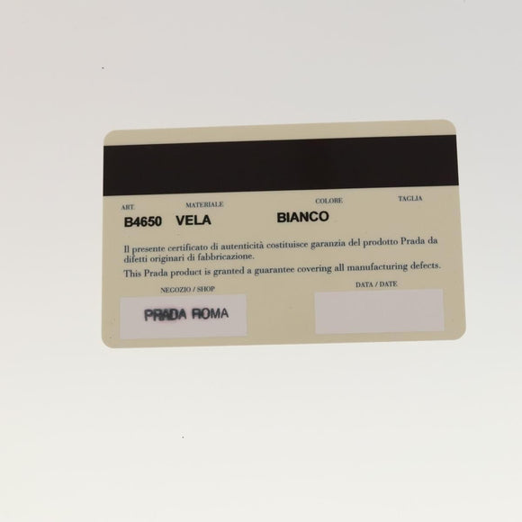 PRADA Backpack Nylon White Silver Auth 134573