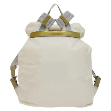PRADA Backpack Nylon White Silver Auth 134573 - 0