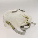 PRADA Backpack Nylon White Silver Auth 134573-4