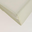 Salvatore Ferragamo Gancini Hand Bag Leather 2way White Gold Auth 134575-17