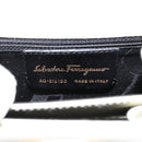 Salvatore Ferragamo Gancini Hand Bag Leather 2way White Gold Auth 134575-20