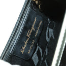 Salvatore Ferragamo Gancini Hand Bag Leather 2way White Gold Auth 134575-12