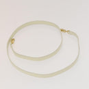Salvatore Ferragamo Gancini Hand Bag Leather 2way White Gold Auth 134575-22