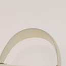 Salvatore Ferragamo Gancini Hand Bag Leather 2way White Gold Auth 134575-14