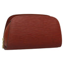 LOUIS VUITTON Epi Dauphine PM Pouch Brown M48443 LV Auth 134586-1