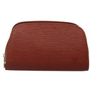 LOUIS VUITTON Epi Dauphine PM Pouch Brown M48443 LV Auth 134586-13