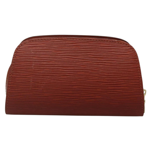LOUIS VUITTON Epi Dauphine PM Pouch Brown M48443 LV Auth 134586