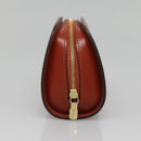 LOUIS VUITTON Epi Dauphine PM Pouch Brown M48443 LV Auth 134586-3