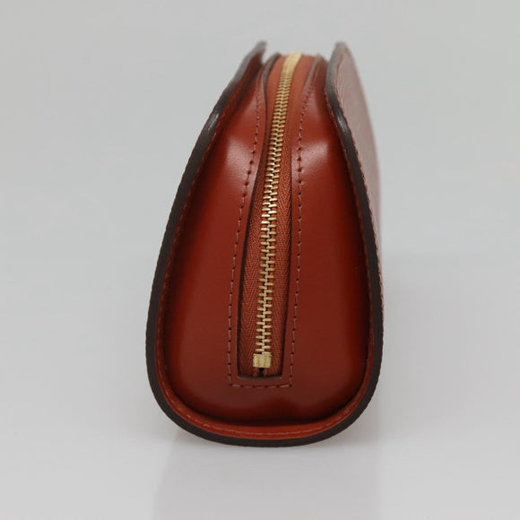 LOUIS VUITTON Epi Dauphine PM Pouch Brown M48443 LV Auth 134586