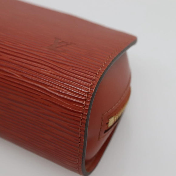 LOUIS VUITTON Epi Dauphine PM Pouch Brown M48443 LV Auth 134586
