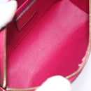 LOUIS VUITTON Monogram Vernis Pochette Cosmetic Rose Indian M90009 Auth 134589-10