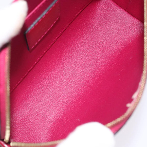 LOUIS VUITTON Monogram Vernis Pochette Cosmetic Rose Indian M90009 Auth 134589