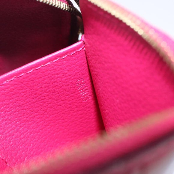 LOUIS VUITTON Monogram Vernis Pochette Cosmetic Rose Indian M90009 Auth 134589