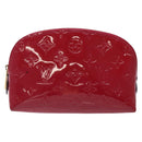 LOUIS VUITTON Monogram Vernis Pochette Cosmetic Rose Indian M90009 Auth 134589-13