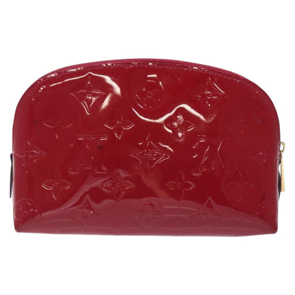 LOUIS VUITTON Monogram Vernis Pochette Cosmetic Rose Indian M90009 Auth 134589