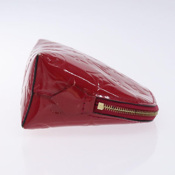 LOUIS VUITTON Monogram Vernis Pochette Cosmetic Rose Indian M90009 Auth 134589