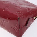 LOUIS VUITTON Monogram Vernis Pochette Cosmetic Rose Indian M90009 Auth 134589-7